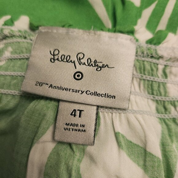 Lilly Pulitzer For Target White Green Kid's Jumpsuit Size 4T - Picture 5 of 6